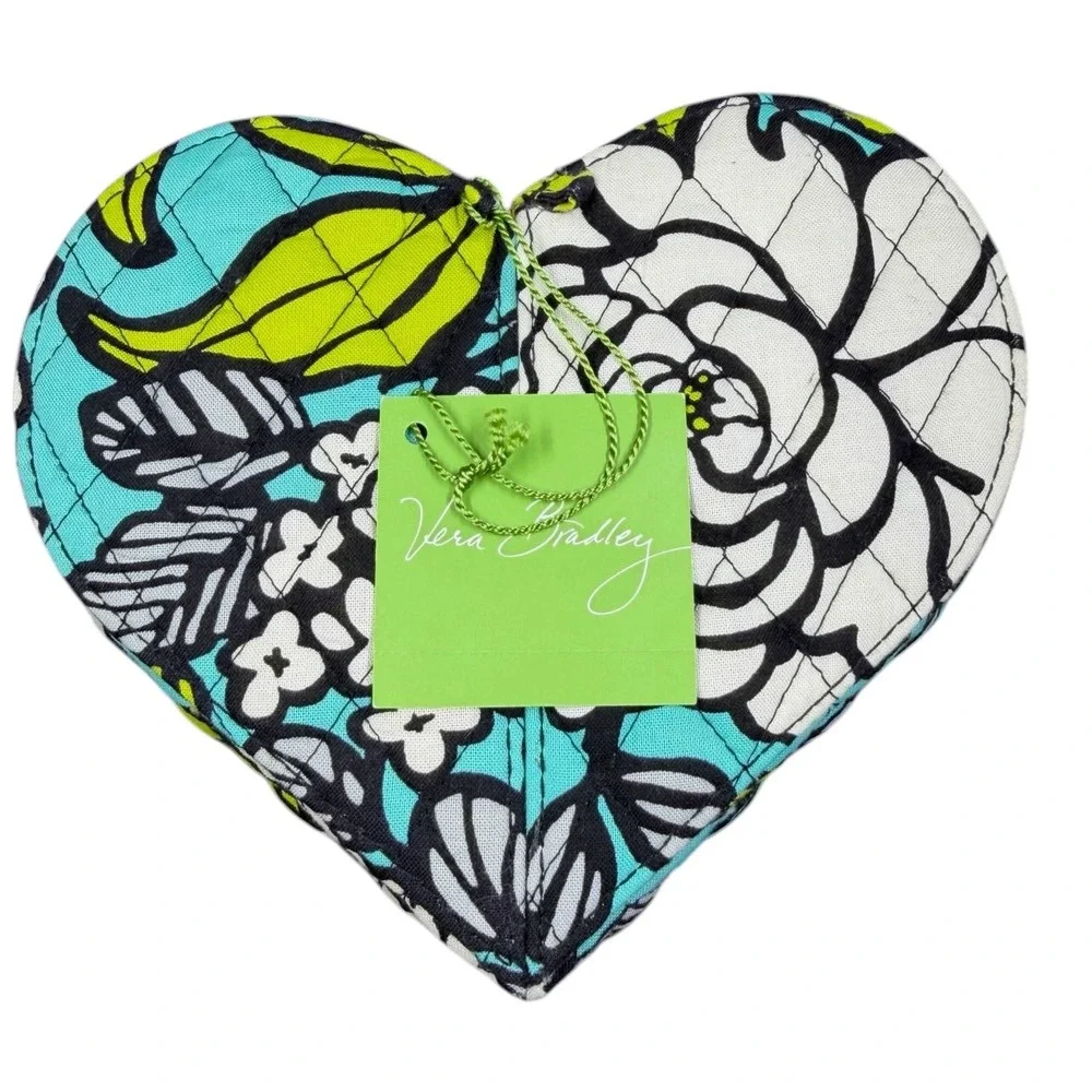 Vera Bradley From My Heart Jewelry Case Island Blooms Heart Travel Organizer NWT